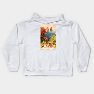 CAPRI ITALY Island Of The Sun Vintage Art Deco Travel Kids Hoodie